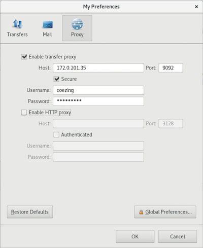 My Preferences. Enable secure connection.