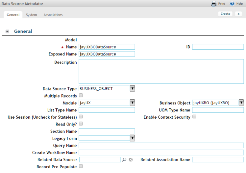 Example of adding the data source