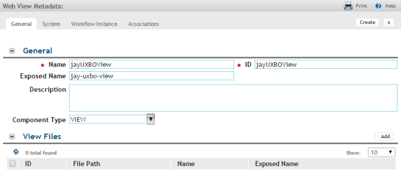 Example of adding the view