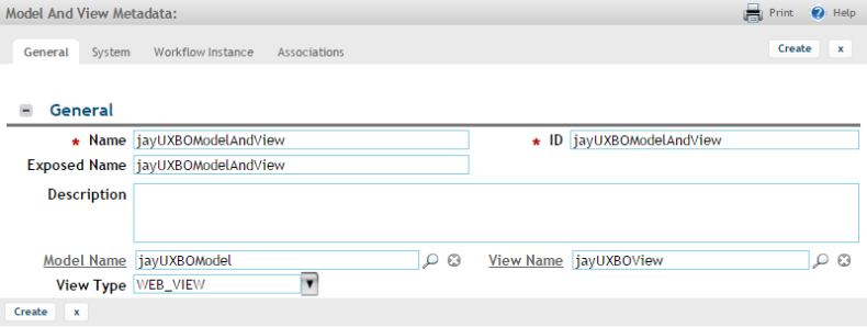 Example of adding the model-and-view