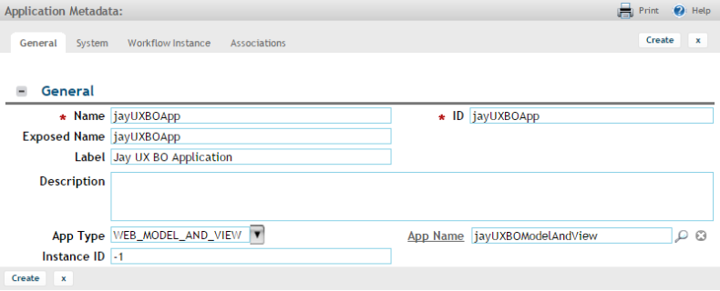 Example of adding the application