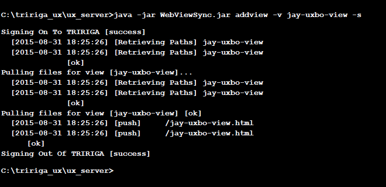 Example of adding the HTML view file