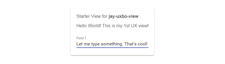Example of adding a field element