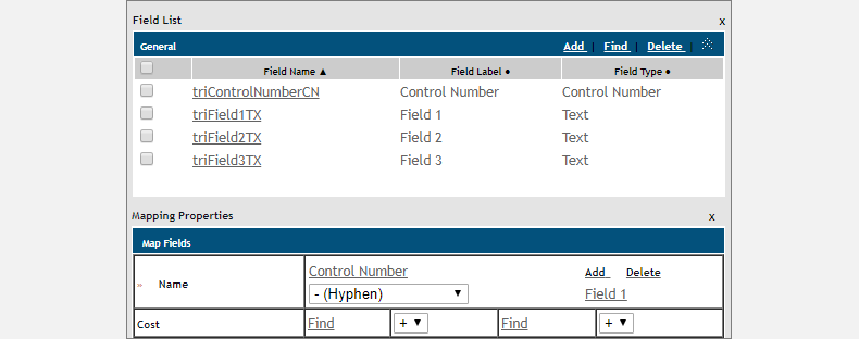 Example of adding the business object