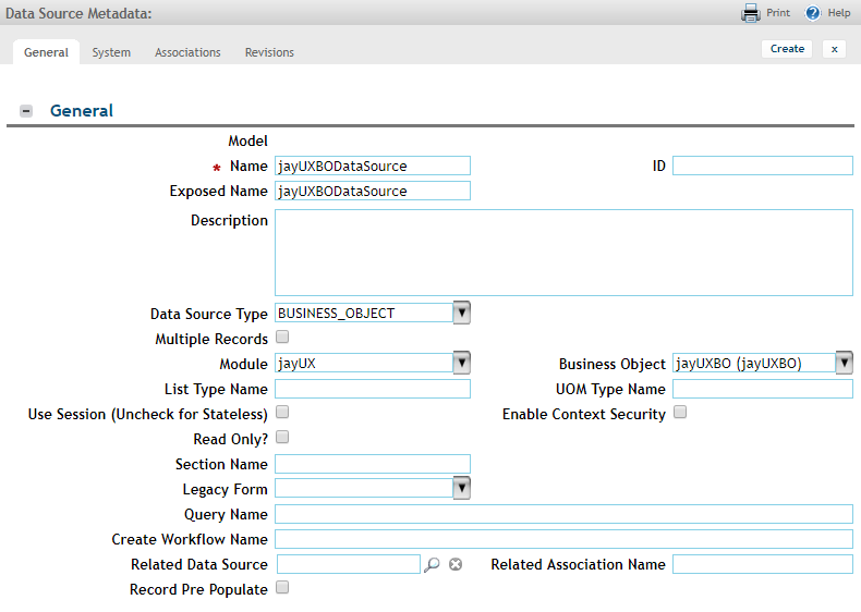 Example of adding the data source