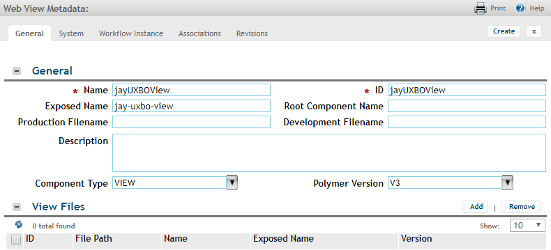 Example of adding the view