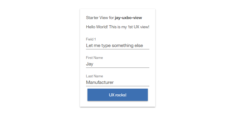 Example of adding a button element
