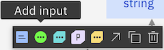 Add input button in the model toolbar