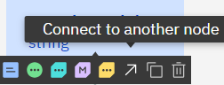 Connect to another node button in the model toolbar