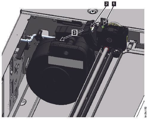 Unlocking the spooling cable and placing it in its cradle