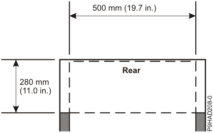 Model 9040-MR9 rear rack clearance