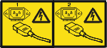 Hazardous voltage or energy levels are present inside any component that has this label attached. Do not open any cover or barrier that contains this label.