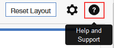 Bouton de la page Aide et support