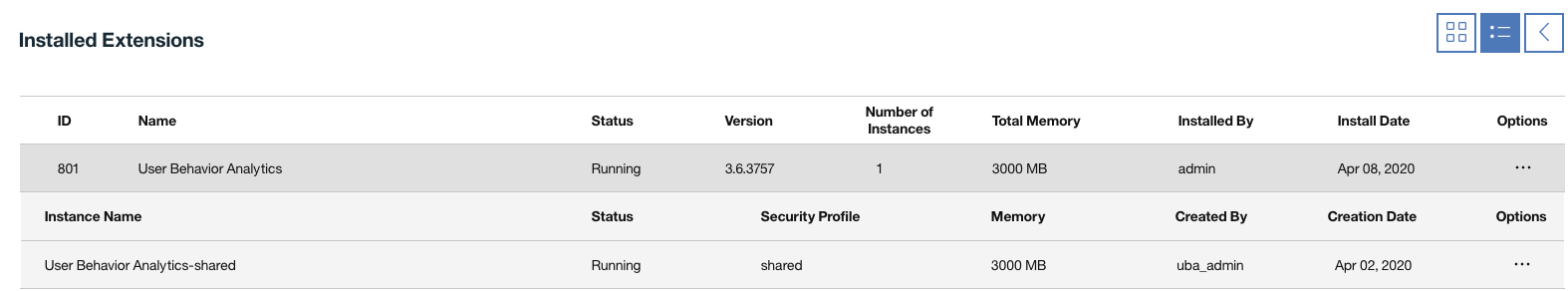 Installation de l'instance UEBA dans l'application IBM QRadar Hub