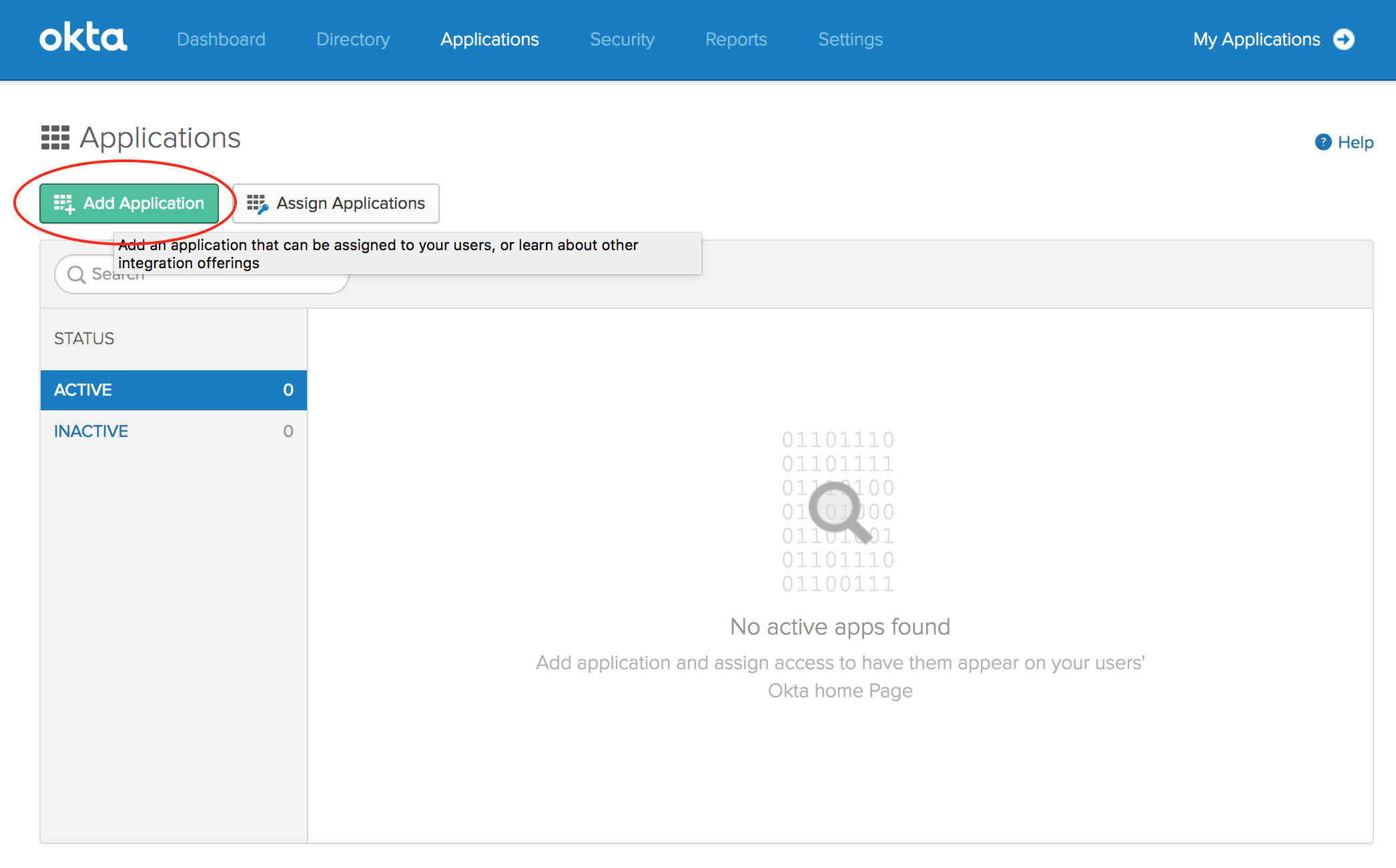 Ajouter l'application Okta sur l' SAML