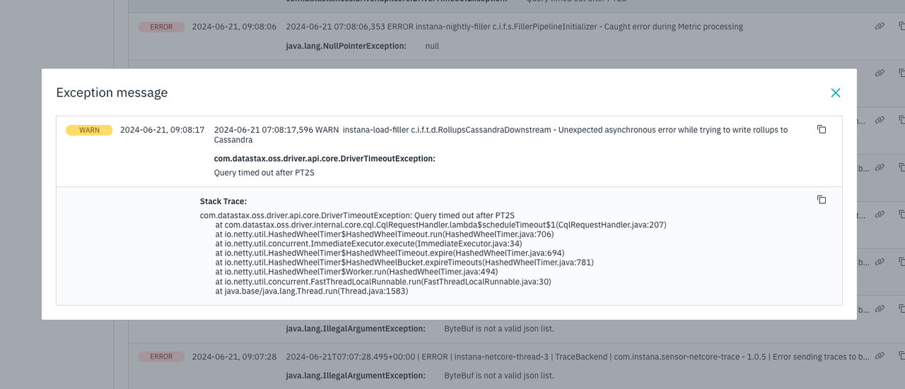 Java trace de pile