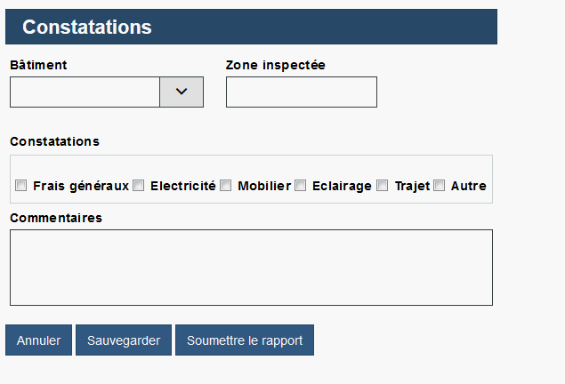 Coach Rapport d'inspection lors de son exécution dans un navigateur réduit