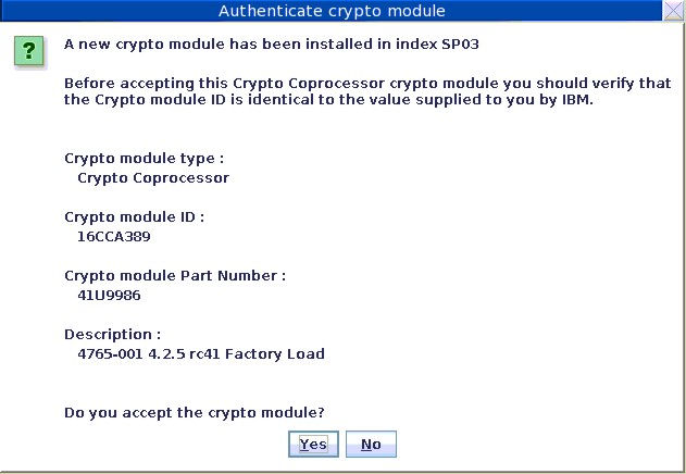 Authenticate crypto module
