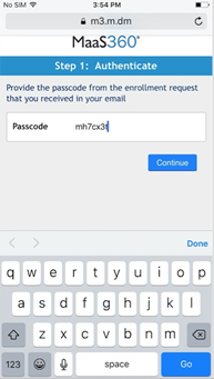 Schermo di autenticazione delle app