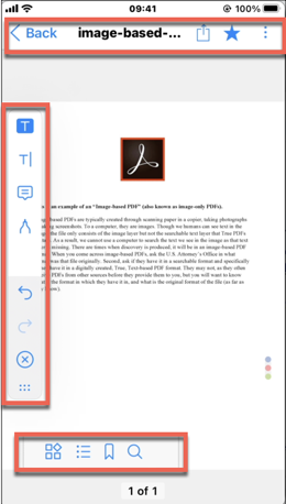 Opzioni PDF su iPhone