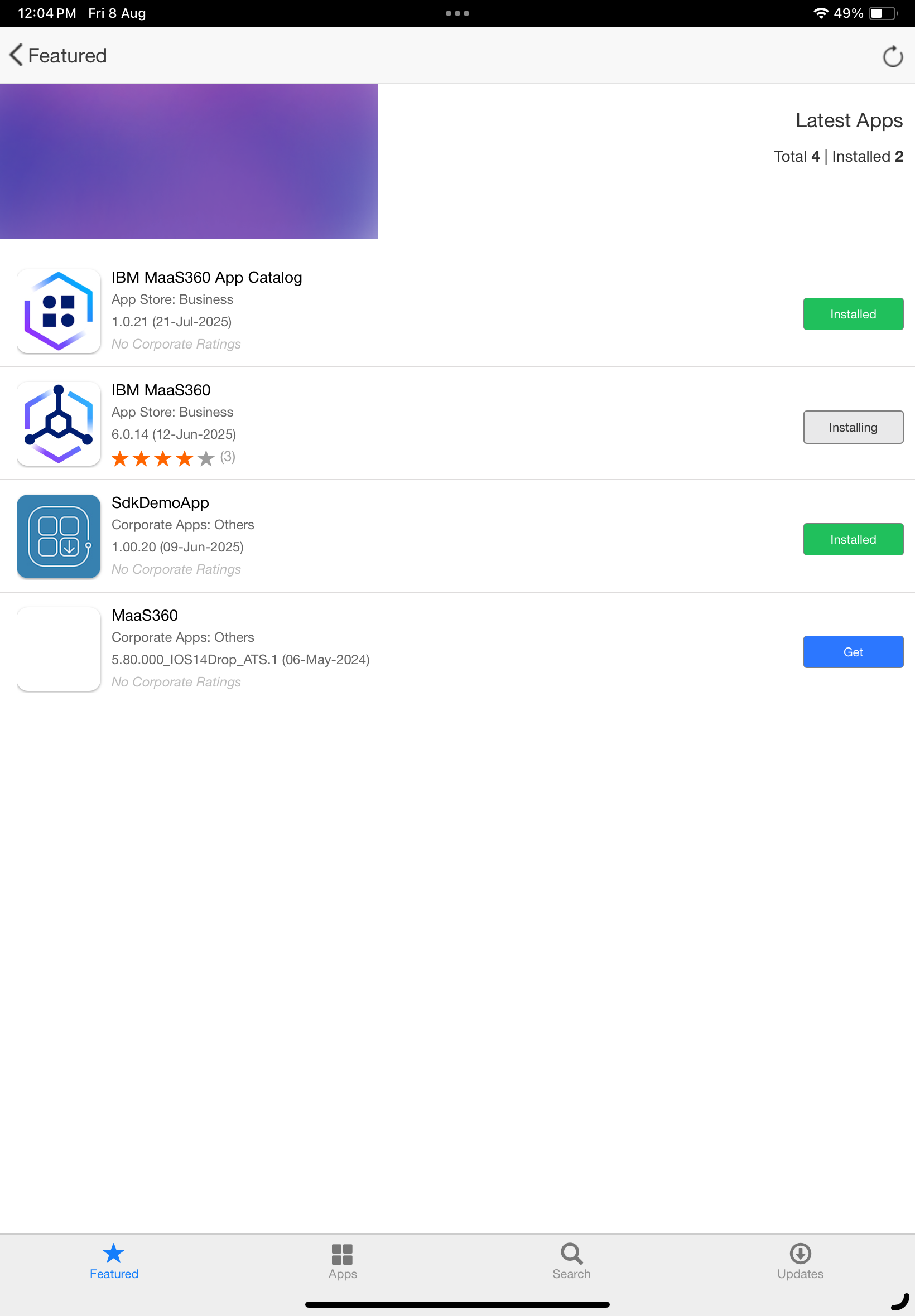 Riquadro App più recenti (con marchio)