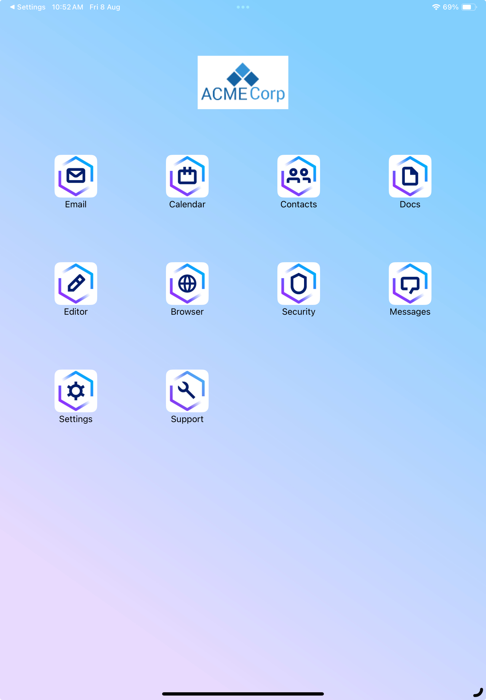 Riquadro WorkPlace Apps (con marchio)