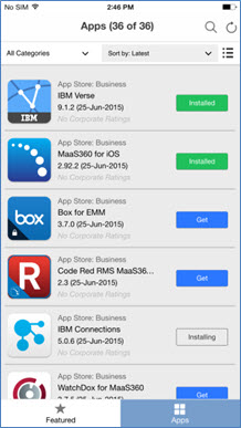 Scheda App in modalità semplice