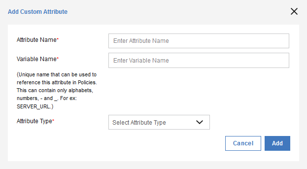 Attributi utente personalizzati