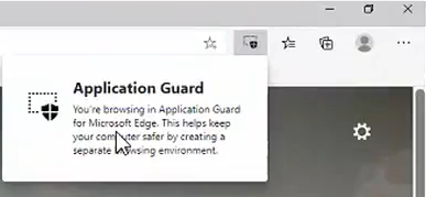 Browser abilitato per Application Guard