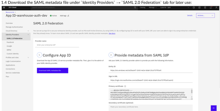 downloading saml