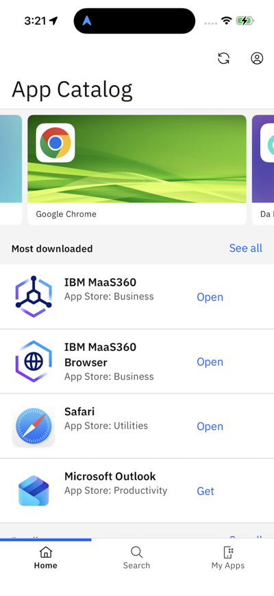 IBM MaaS360 ライトモードのアプリカタログ