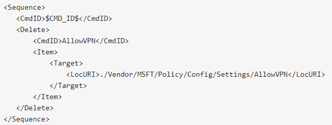 XML ファイルの削除