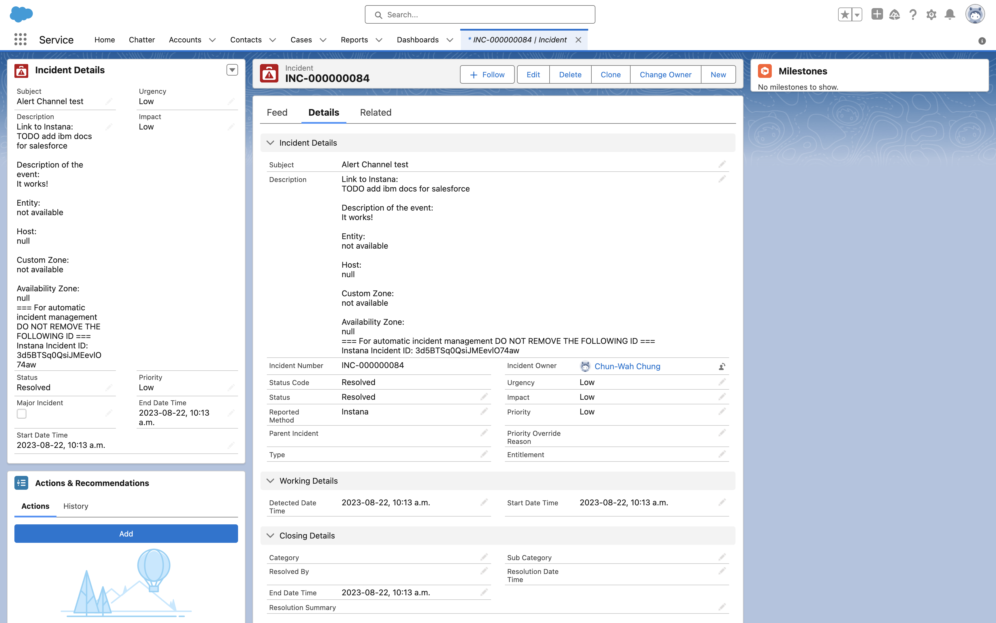 Salesforce の例
