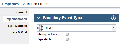 「反復可能」チェック・ボックスが「実装」タブを示している「Designer」ビュー。