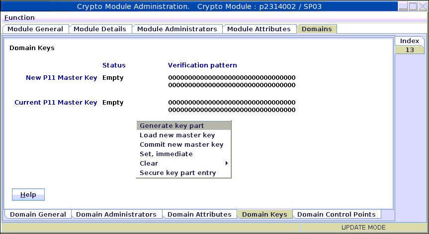 Crypto Module Administration - Generate key part