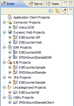 Toggle project grouping button