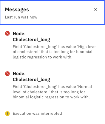 Mensagem de erro
