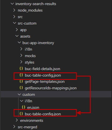 Captura de tela da estrutura de pastas após copiar ativos em src-custom/assets/custom