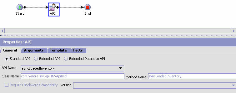 Interface de Configuração de Serviço para as propriedades da API