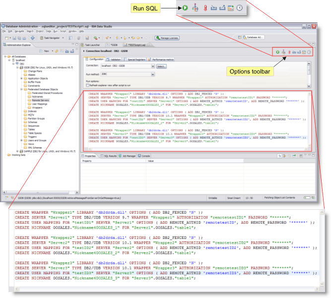 This figure shows that the components of a cache table are a nickname, materialized query tables, and a replication schedule. Data from the data source table is stored locallly. Users access the local data in the cache table by using applications.
