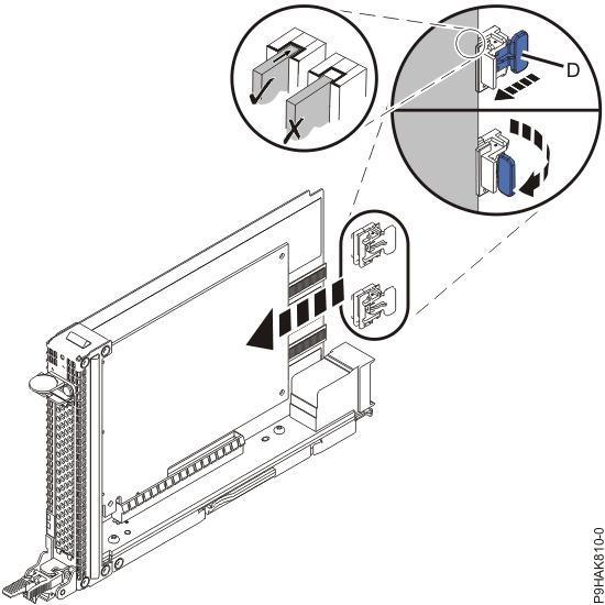 Installing an adapter in the cassette for the 9040-MR9 system