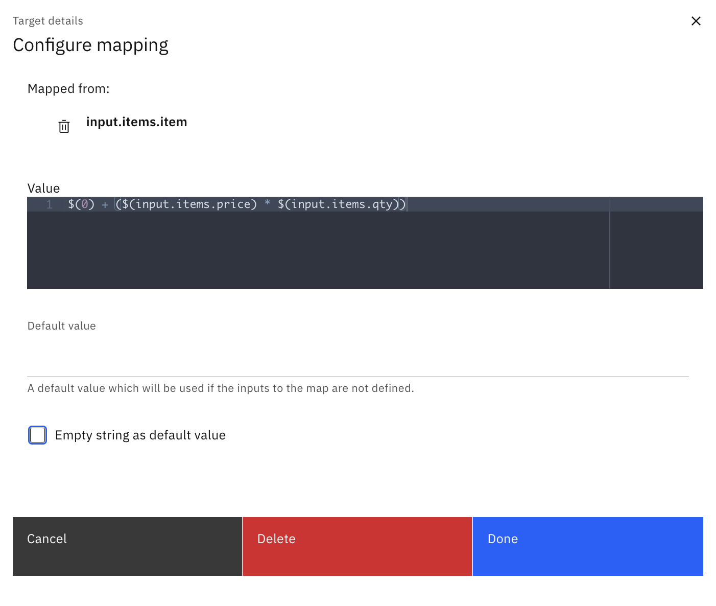 空字符串作为缺省值