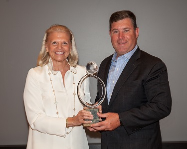 IBM chairman, president and CEO Ginni Rometty presents the 2016 IBM Chairman's Environmental Award