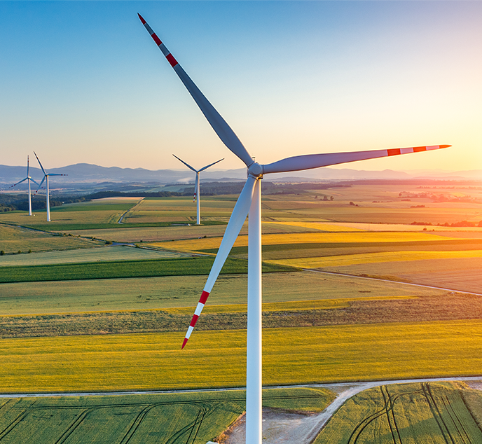 windmills in field