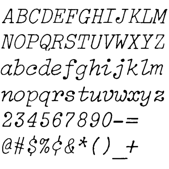 [↑] The unexpected and expressive tone of the Selectric typeface, <em>Italic 12</em> was a major influence in Plex Mono Italic.<br><br><br>