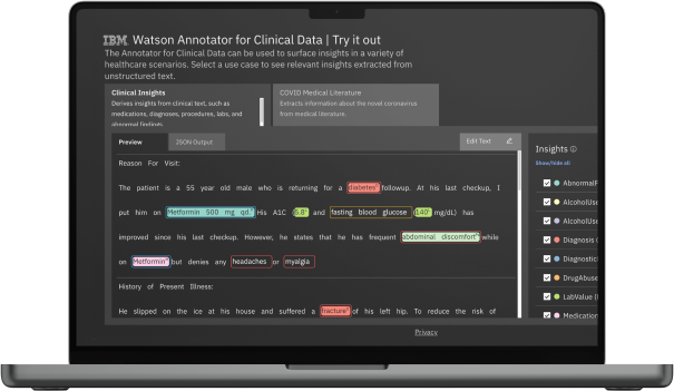 Screenshot of Annotator for Clinical Data