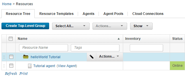 Agent added to the resource group