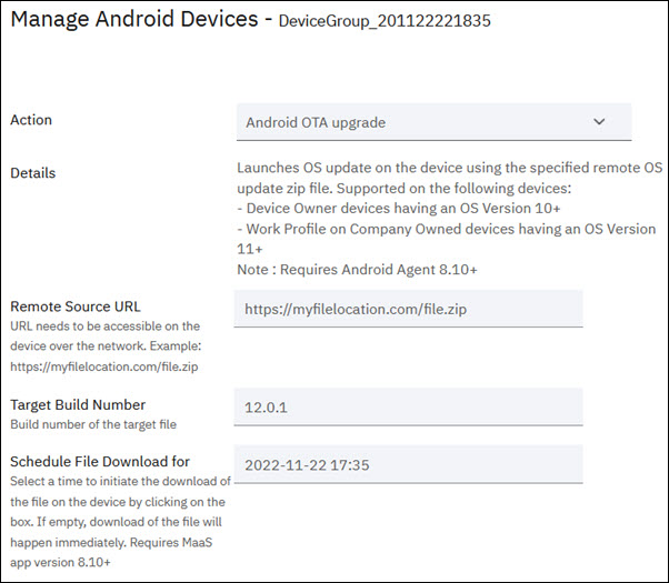 ota upgrade group android