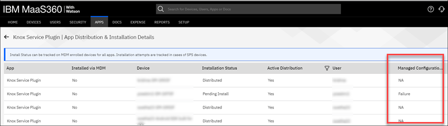 App Distribution and Installation Details page