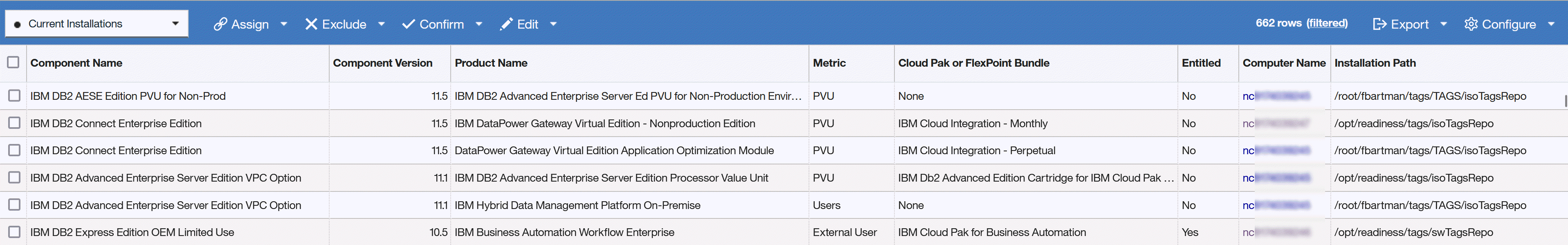 Software Classification panel